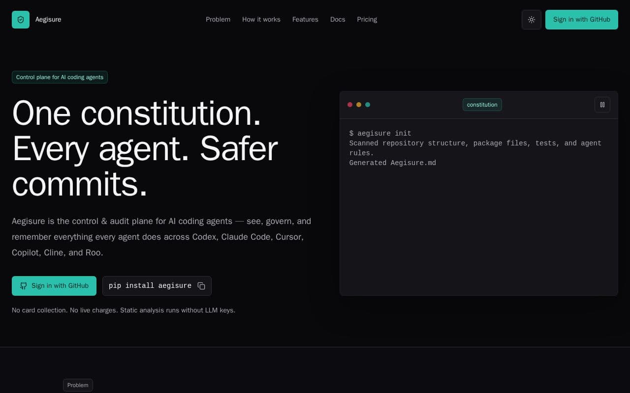 Aegisure screenshot