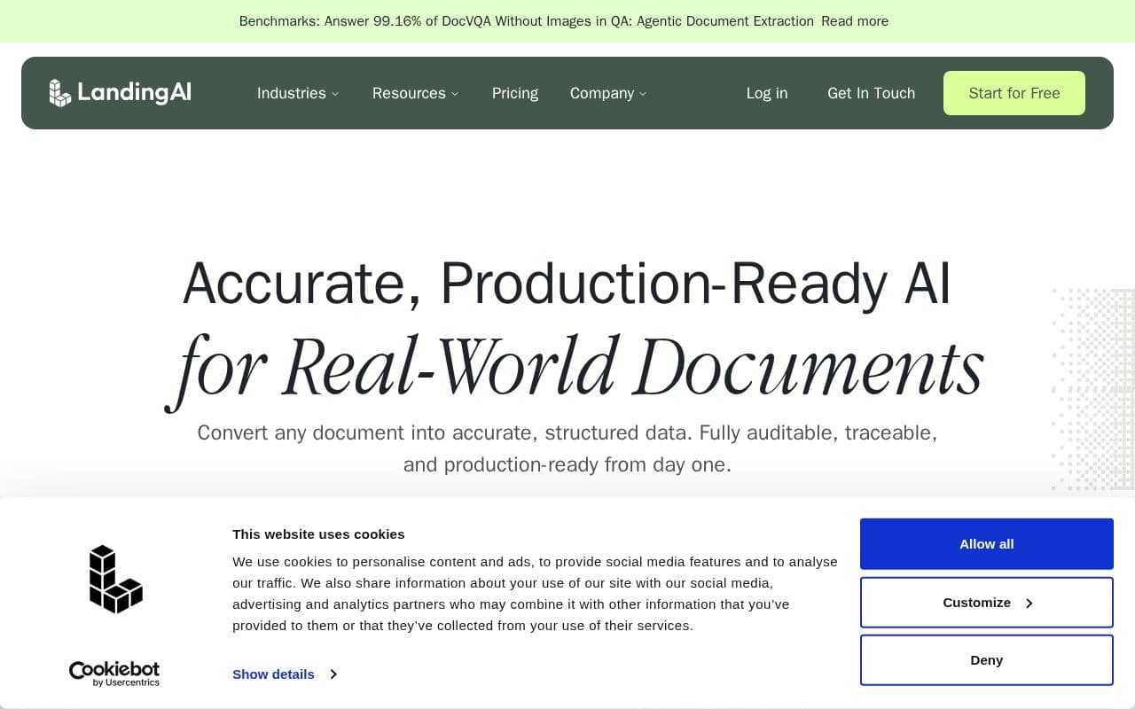 Agentic Document Extraction screenshot