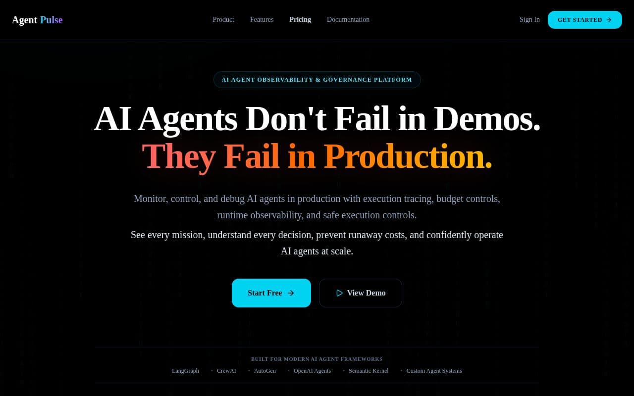 AgentPulse screenshot