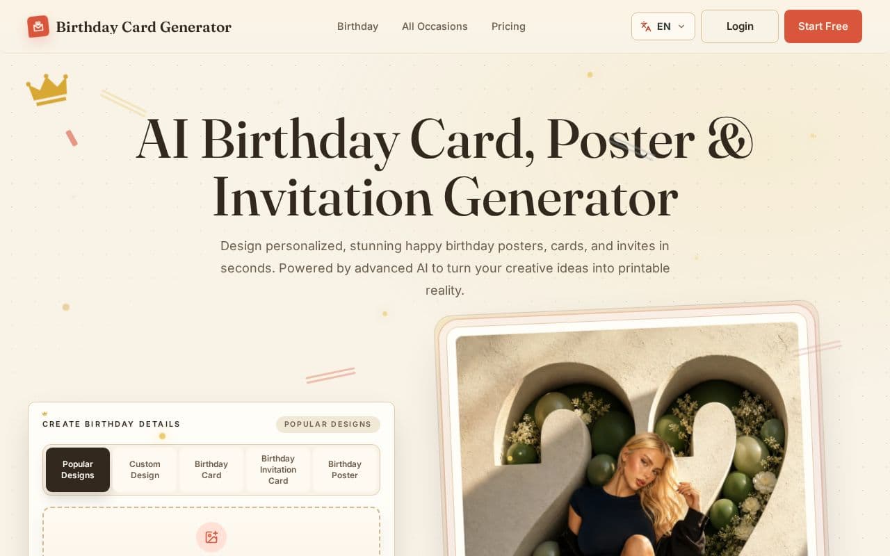 AI Birthday Card screenshot
