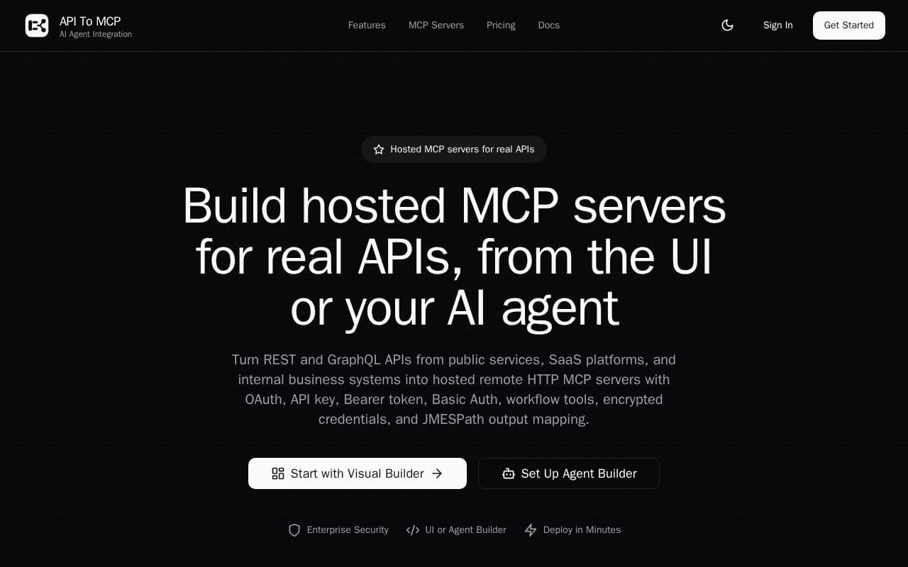 API to MCP screenshot
