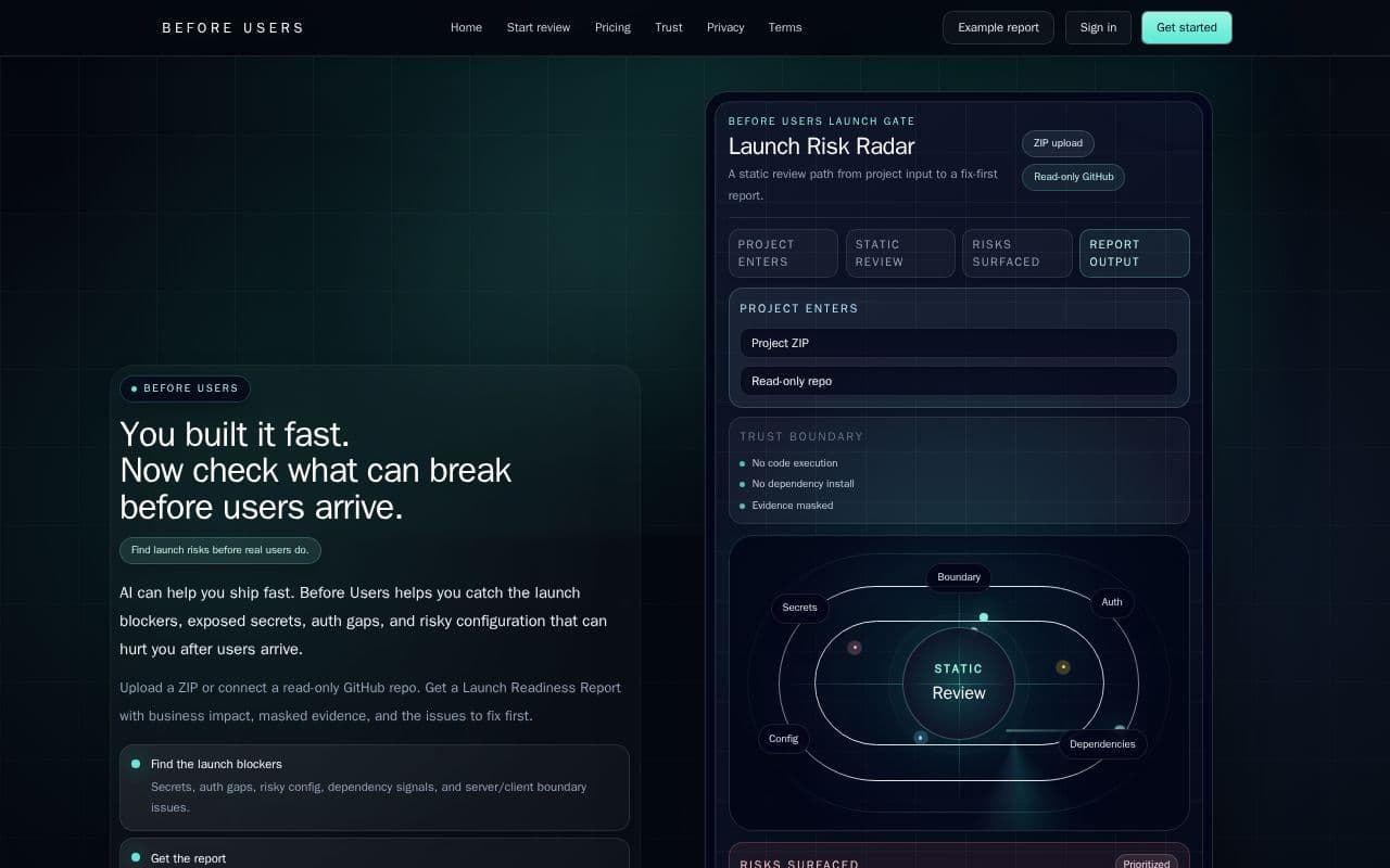 Before Users screenshot
