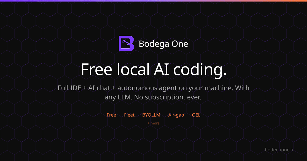 Bodega One Code screenshot