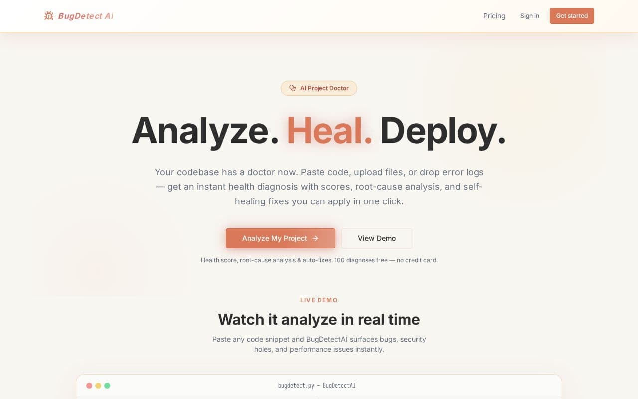 BugDetect AI screenshot