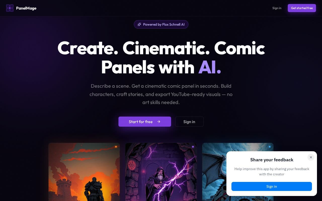 Comic Panel Generator screenshot