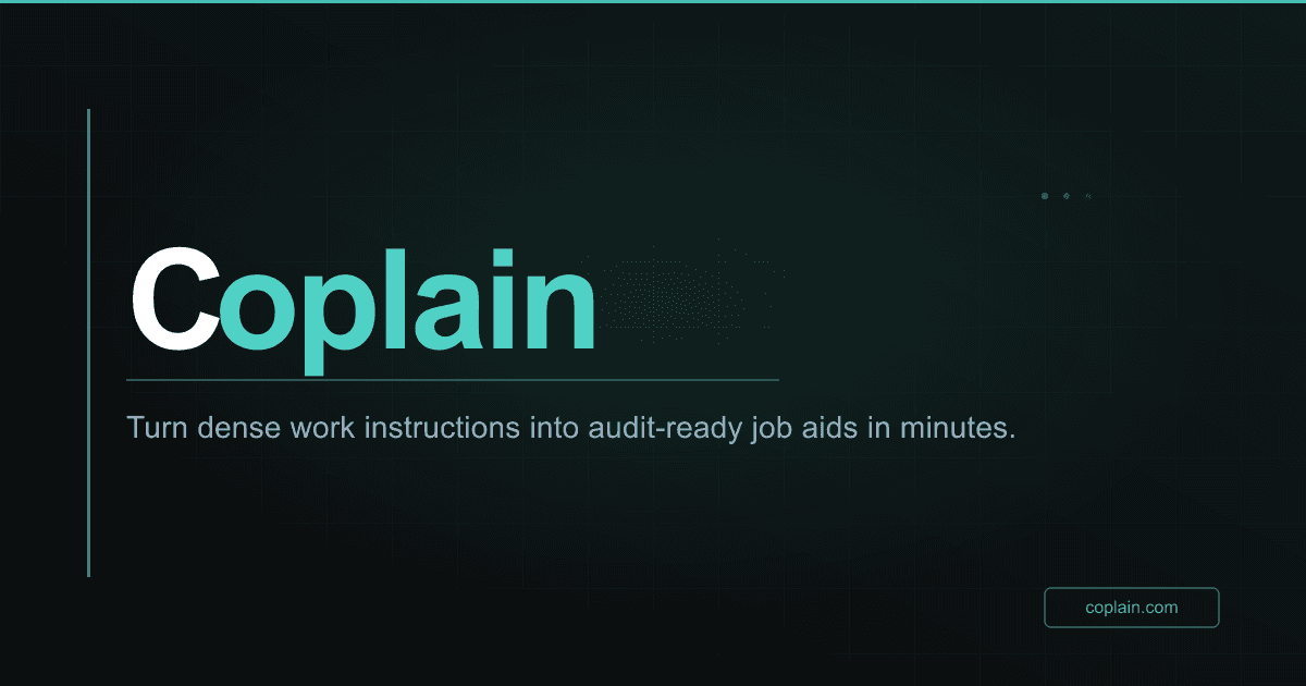 Coplain screenshot