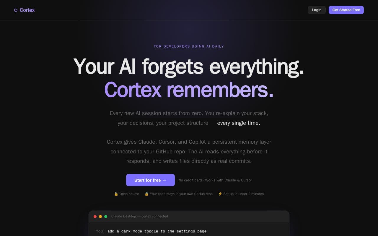 Cortex screenshot