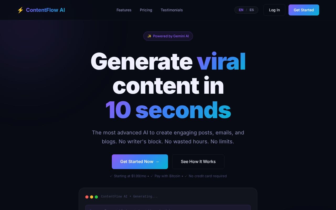 Countentflow AI screenshot