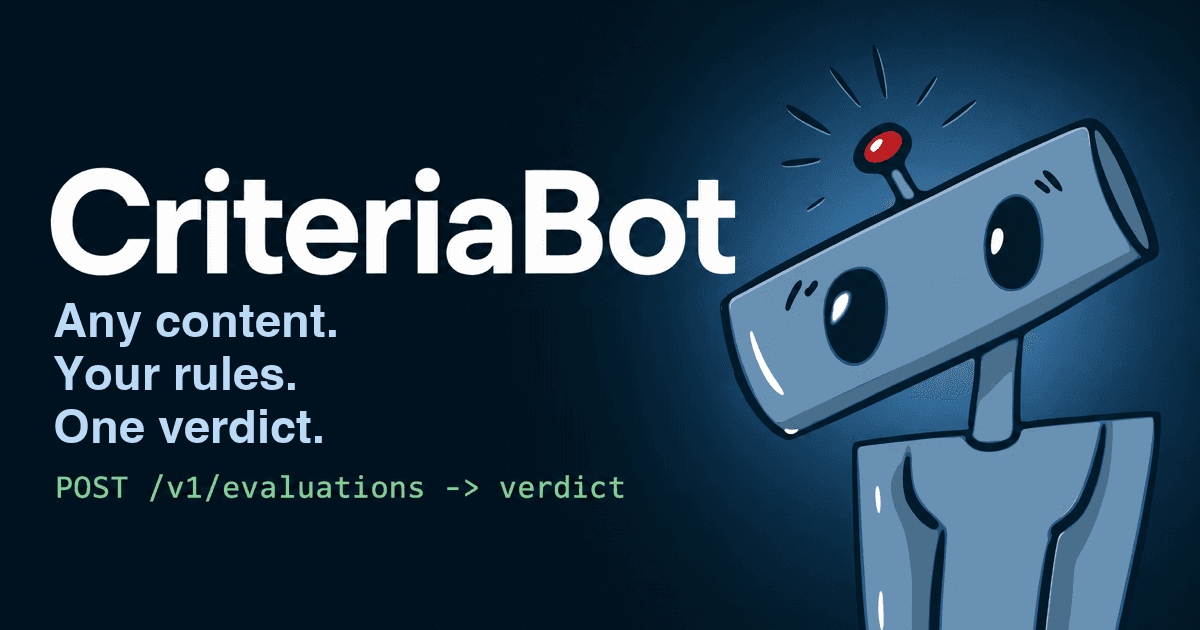 CriteriaBot screenshot