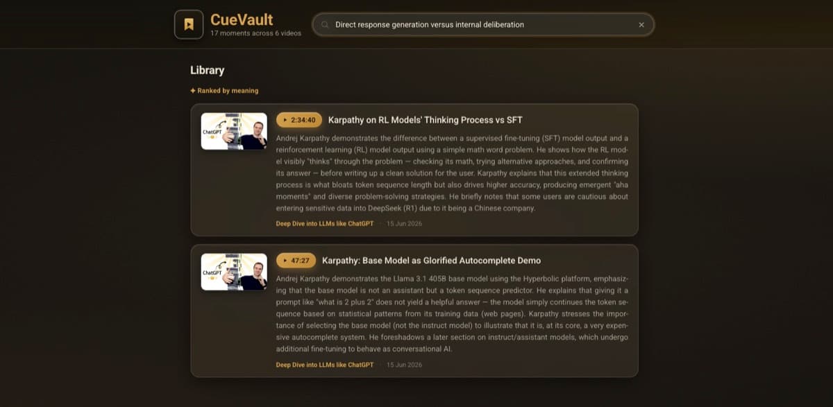 CueVault screenshot