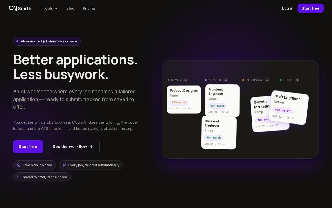 CVSmith screenshot
