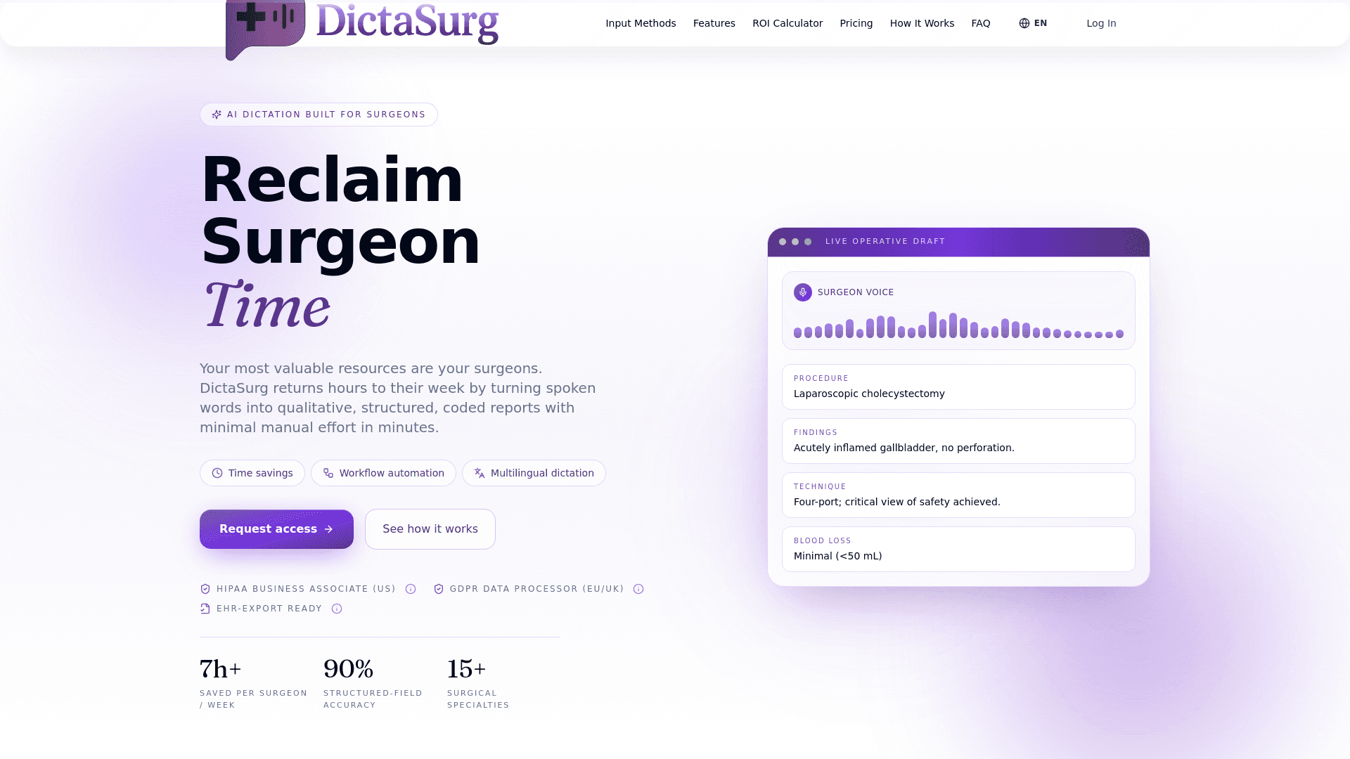 DictaSurg screenshot
