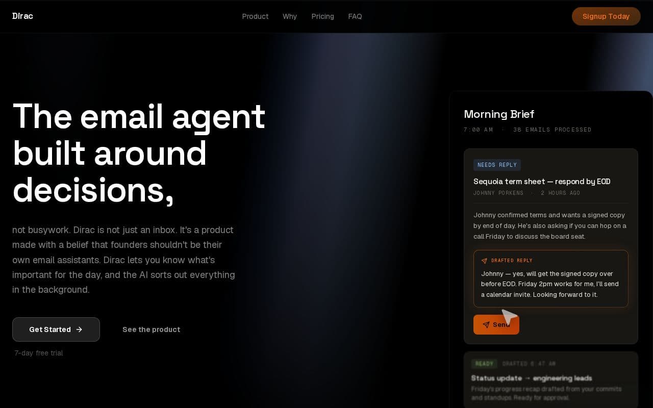 Dirac screenshot