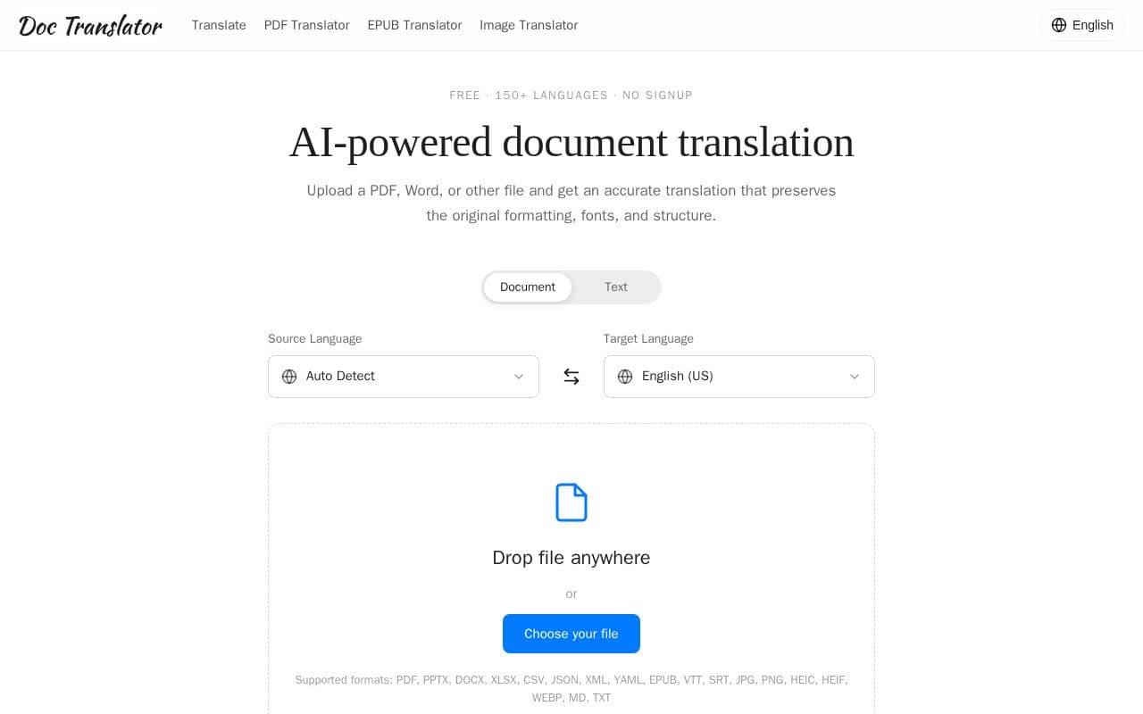 Doc Translator screenshot
