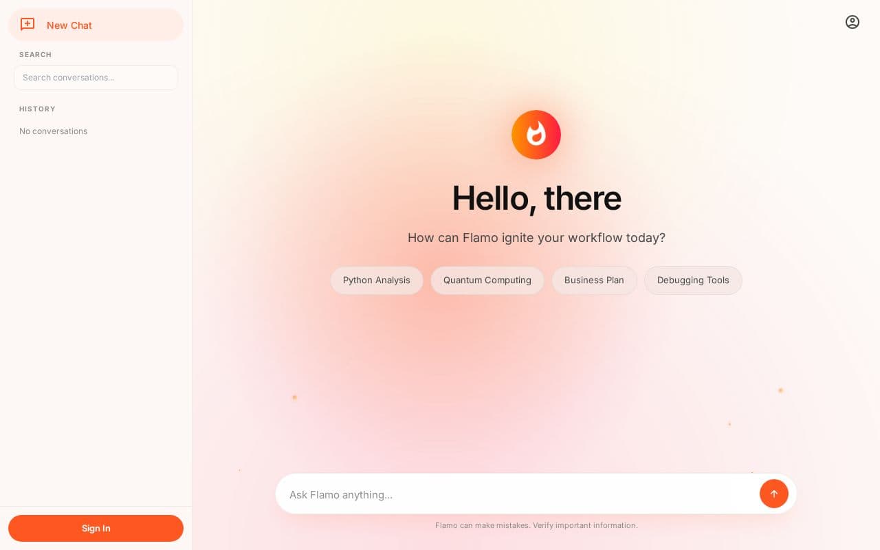 FlamoAI screenshot