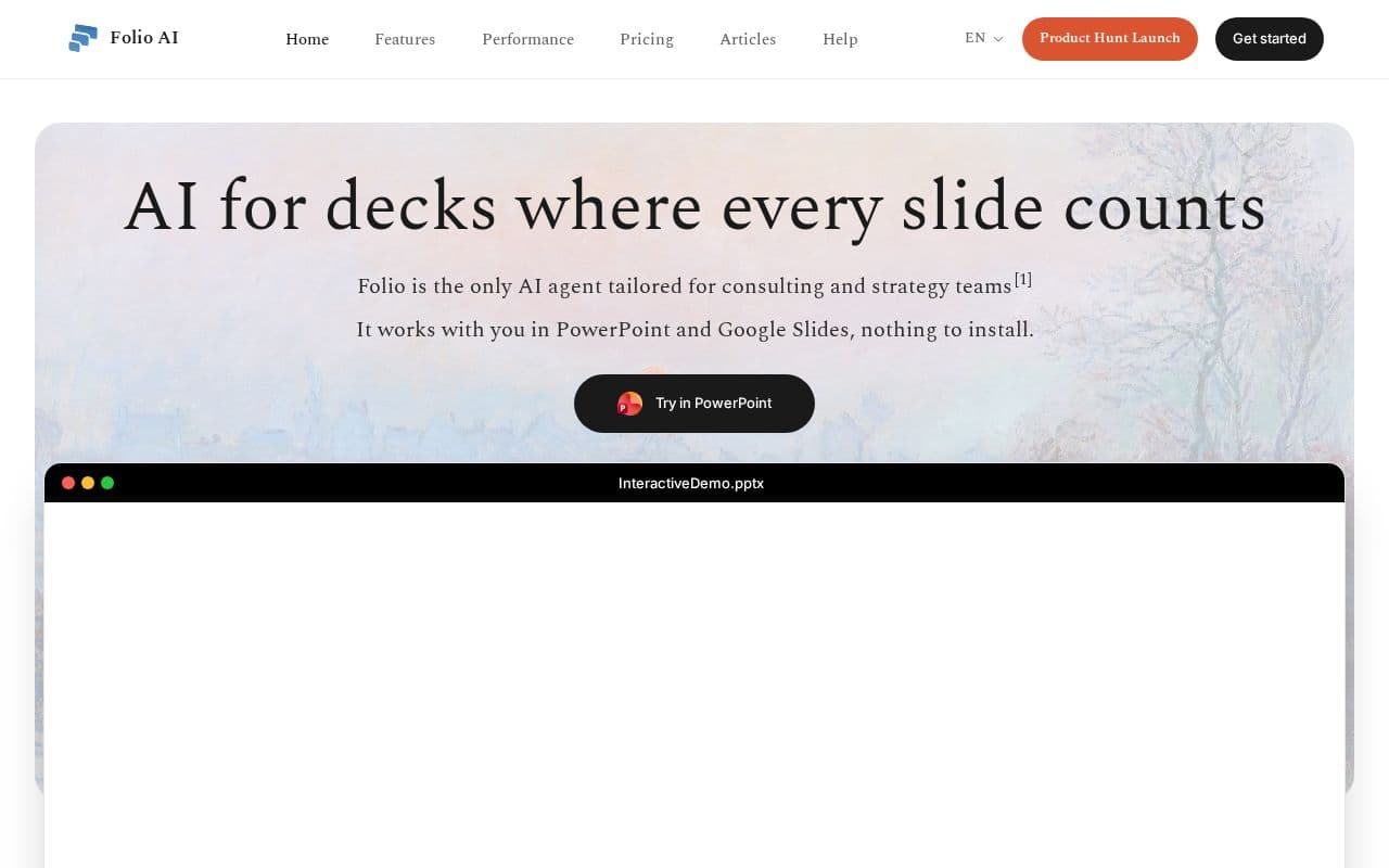 Folio screenshot