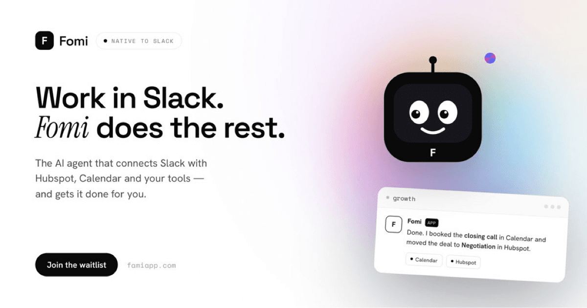 Fomi Agent AI - Slack screenshot