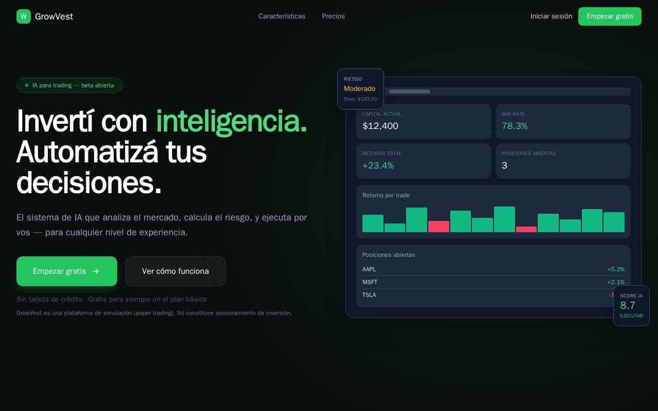 GrowVest screenshot