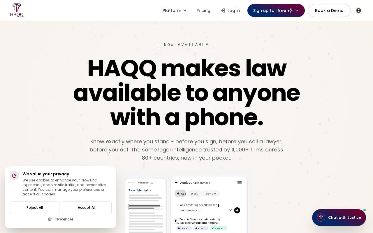 HAQQ Legal AI on Mobile screenshot