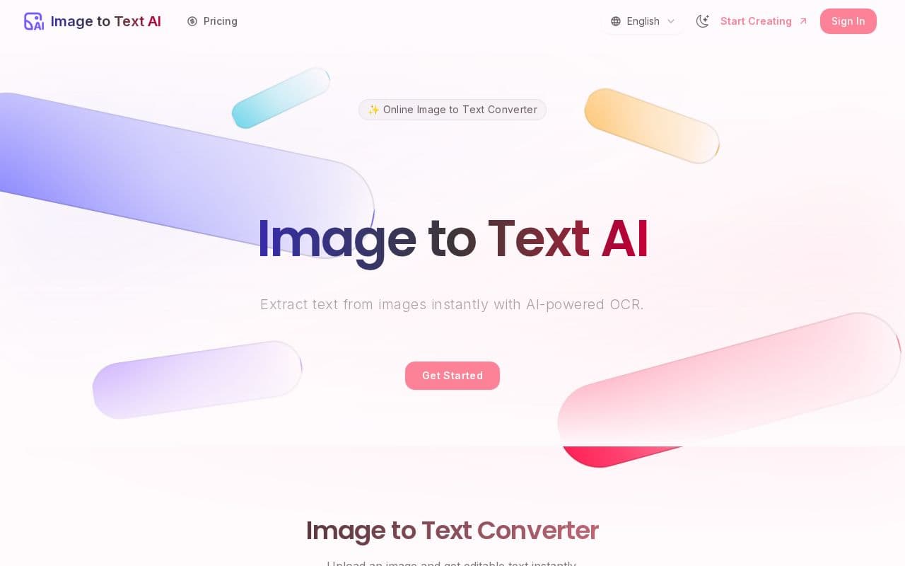 Image to Text AI screenshot