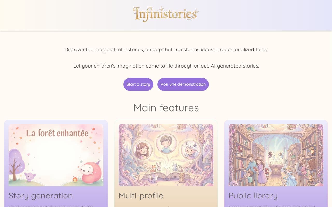 Infinistories screenshot