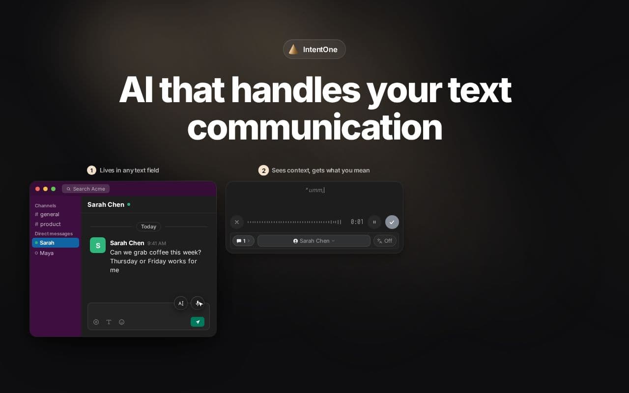 IntentOne screenshot