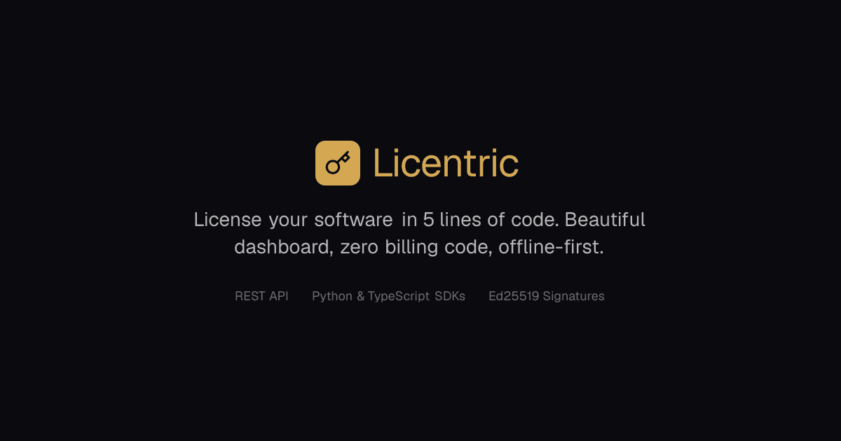 Licentric screenshot