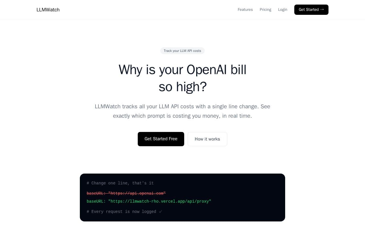 LLMWatch screenshot