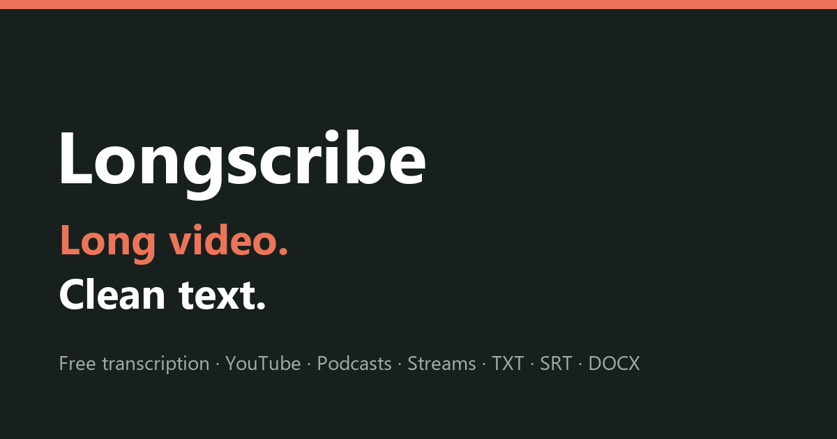 Longscribe screenshot