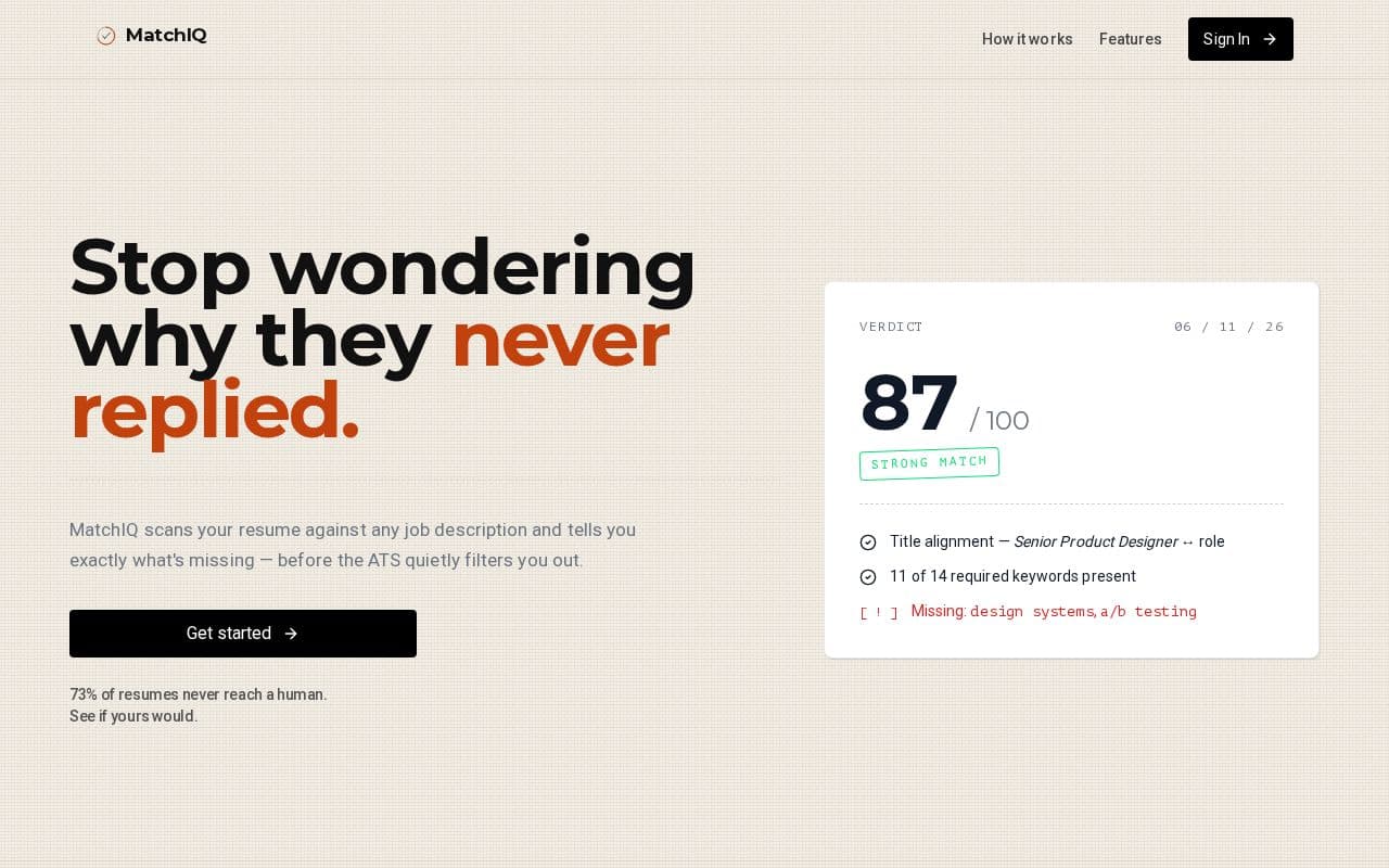 MatchIQ screenshot