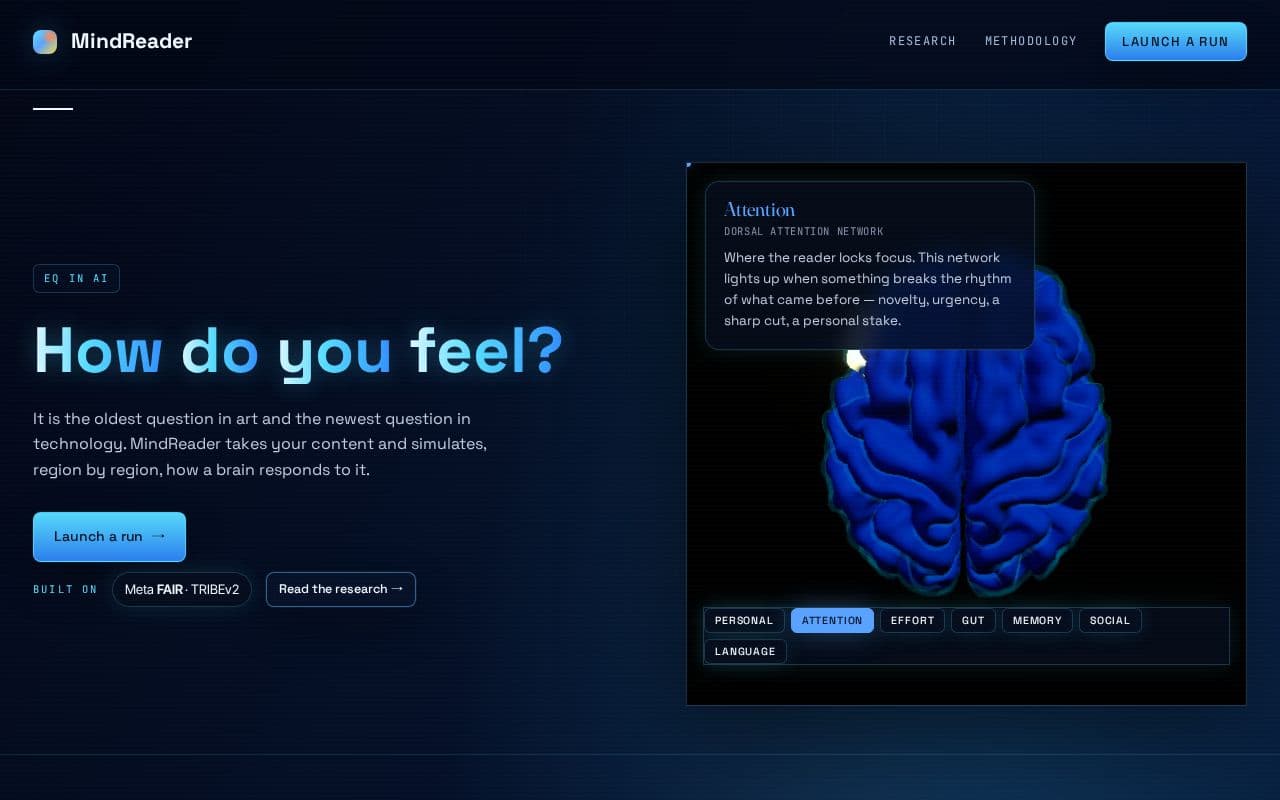 MindReader v1 screenshot