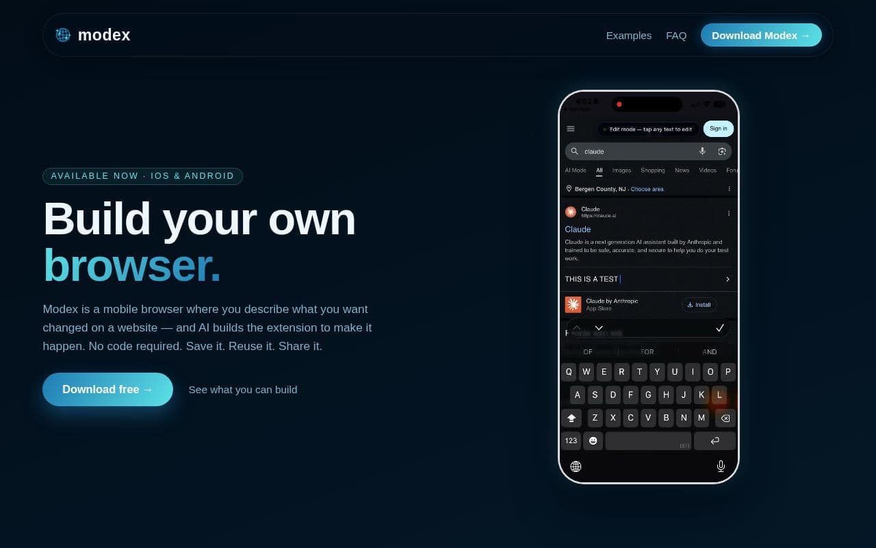Modex screenshot