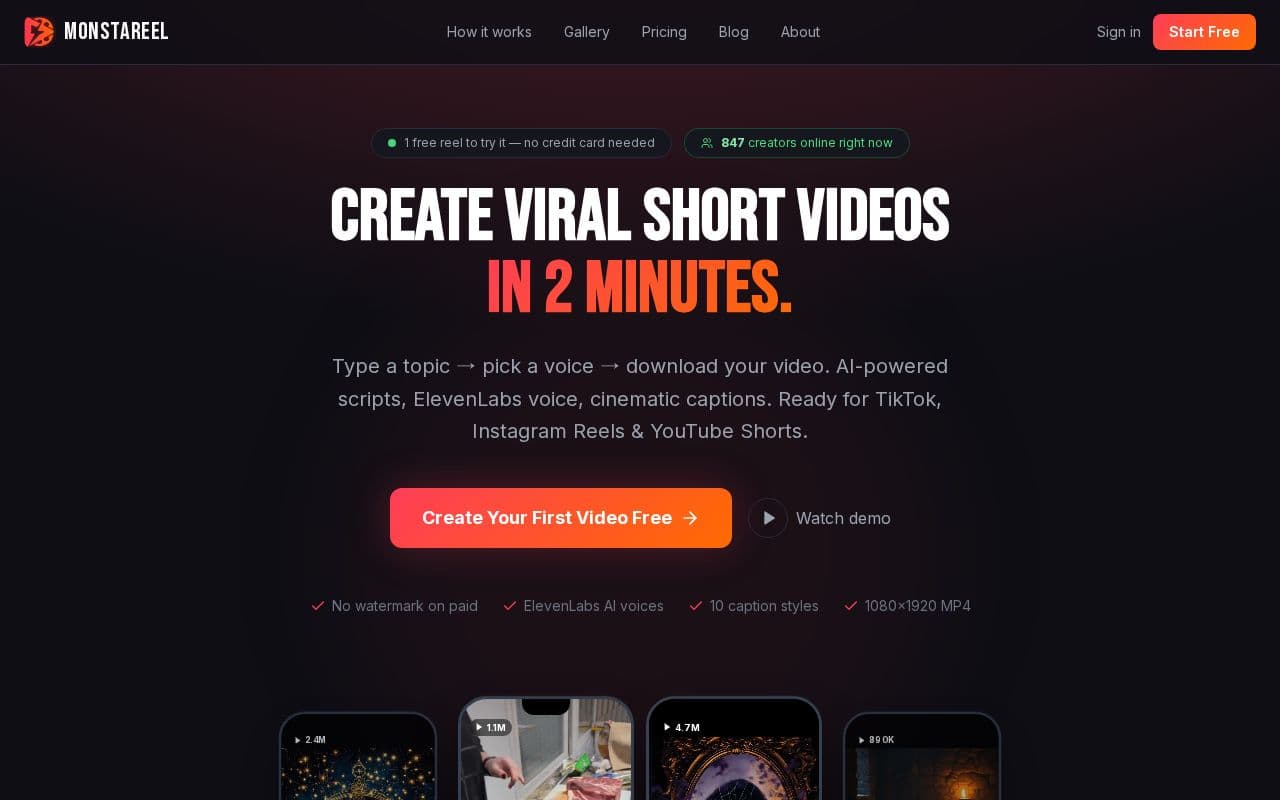MonstaReel screenshot