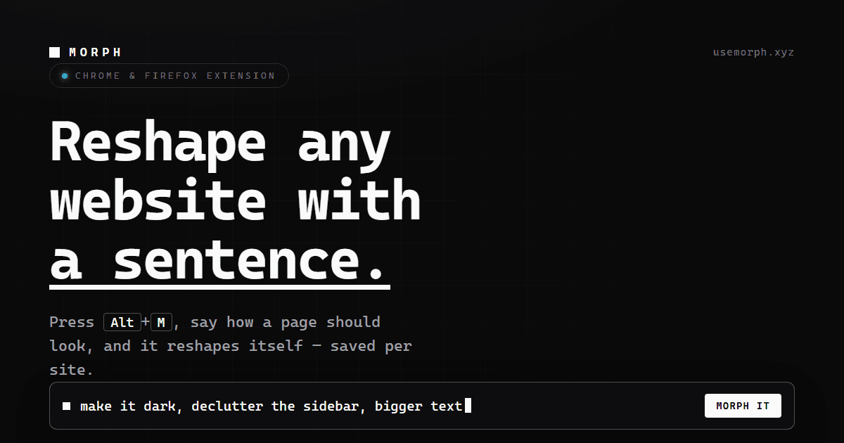 Morph screenshot