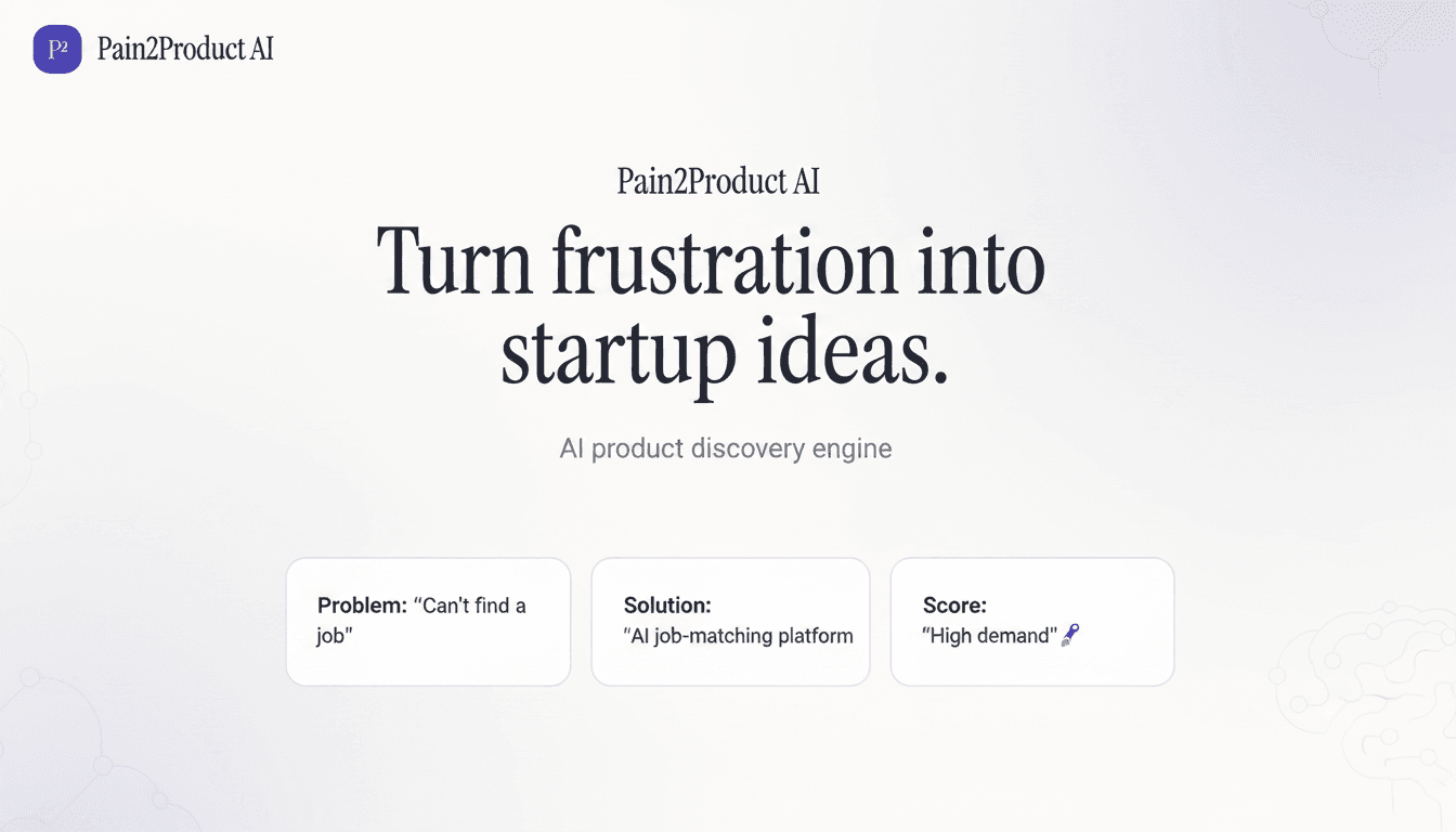 Pain2Product AI screenshot