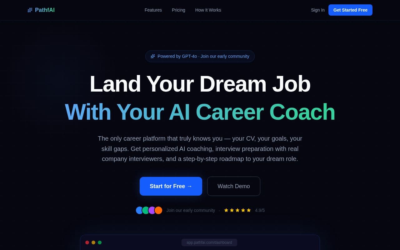 PathfAI — Your AI Career Coach screenshot