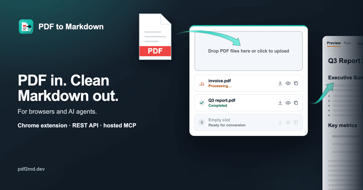 PDF to Markdown screenshot