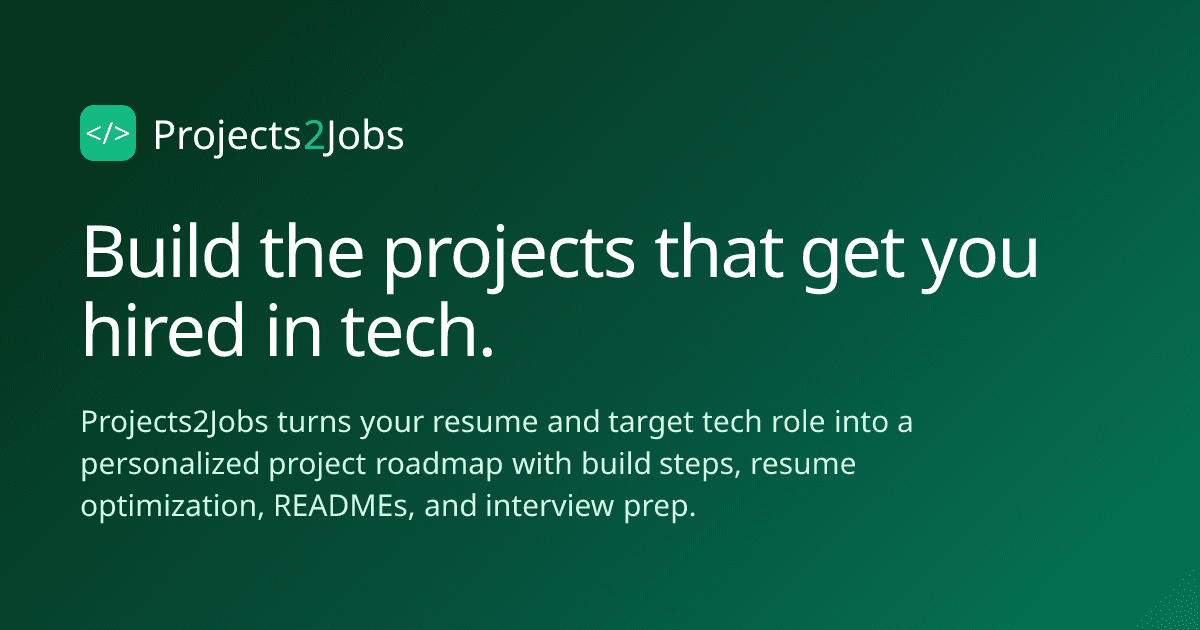 Projects2Jobs AI screenshot