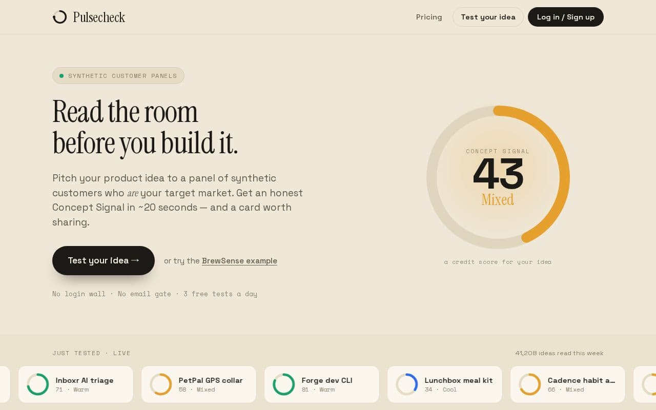 Pulsecheck screenshot