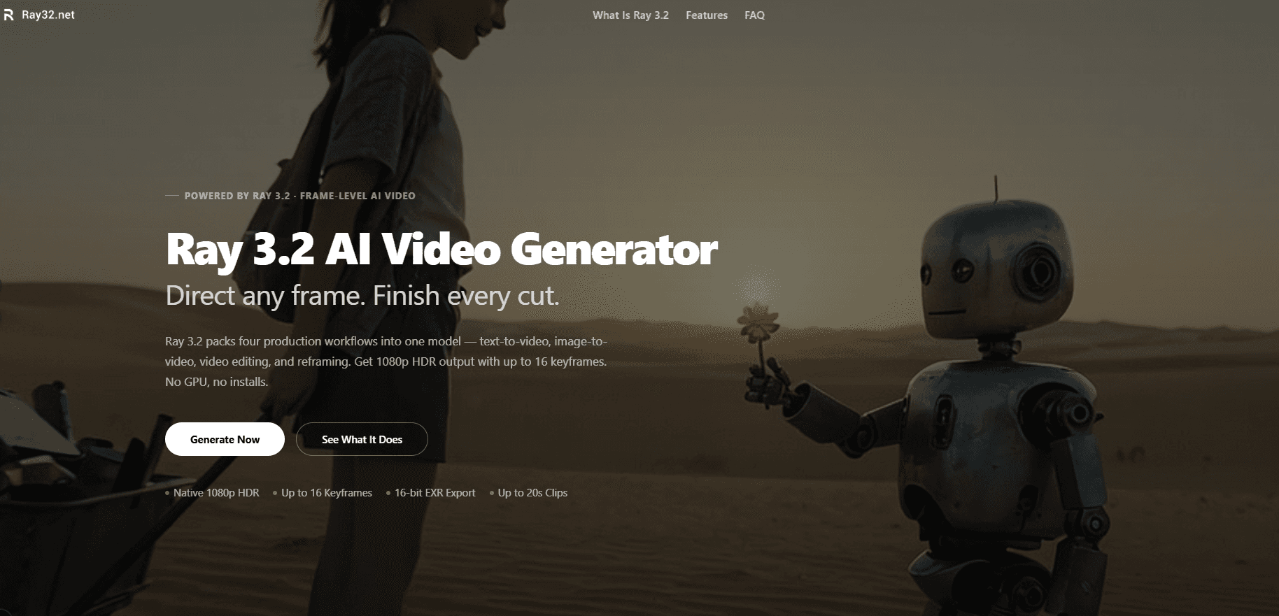 Ray 3.2 AI Video screenshot