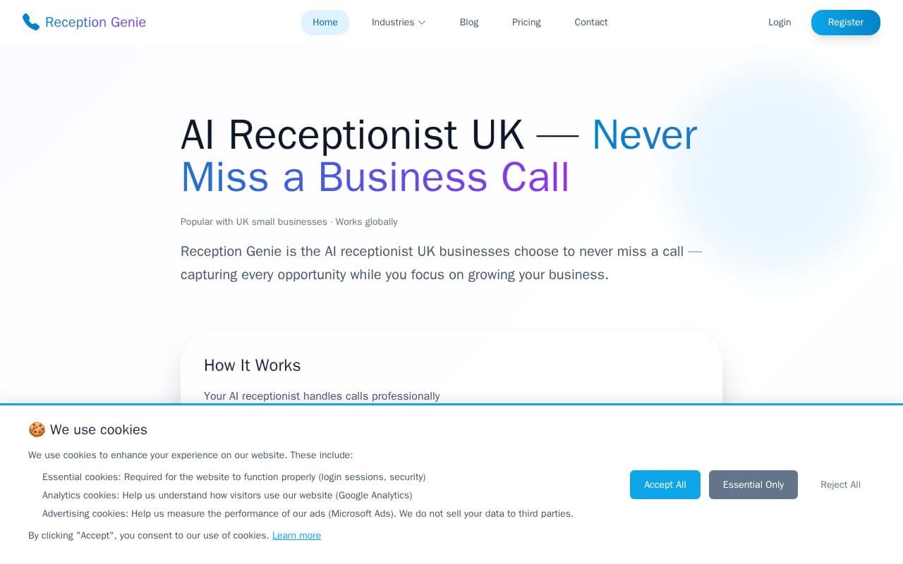 Reception Genie screenshot