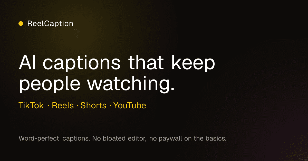 ReelCaption screenshot