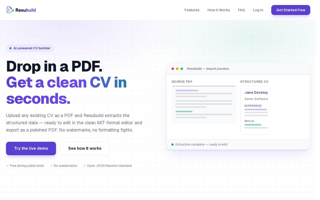 Resubuild screenshot