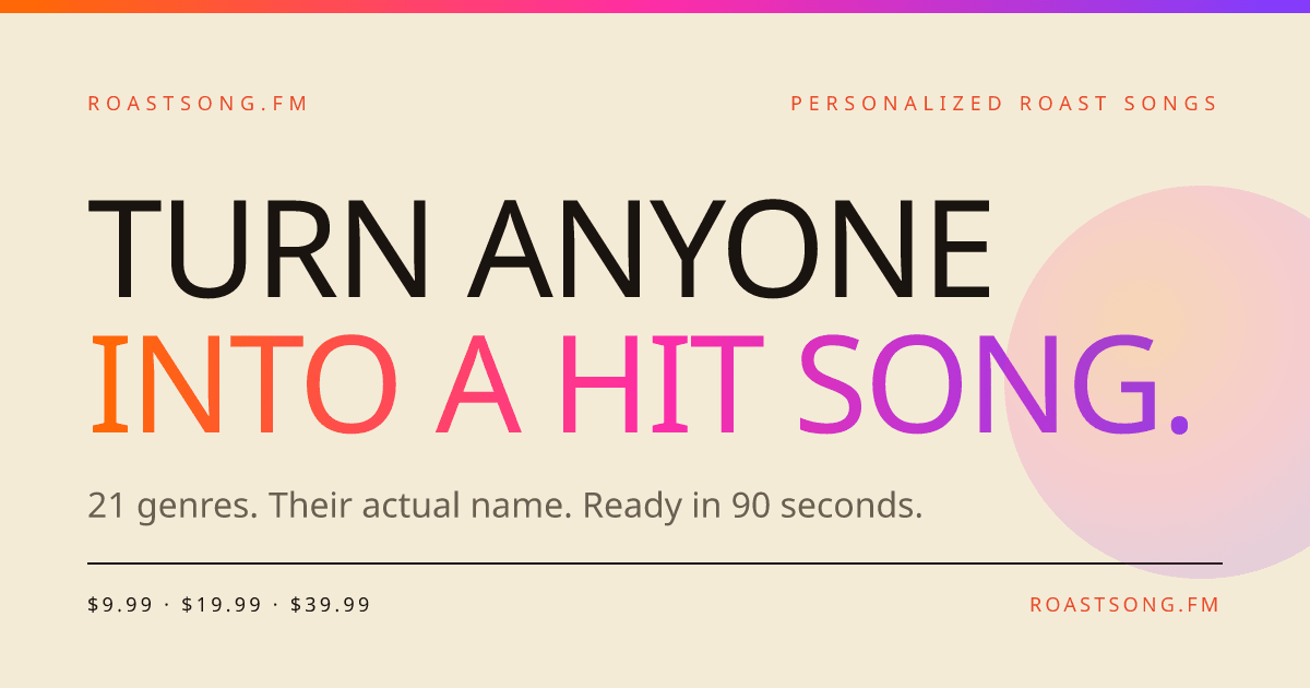 RoastSong.fm screenshot