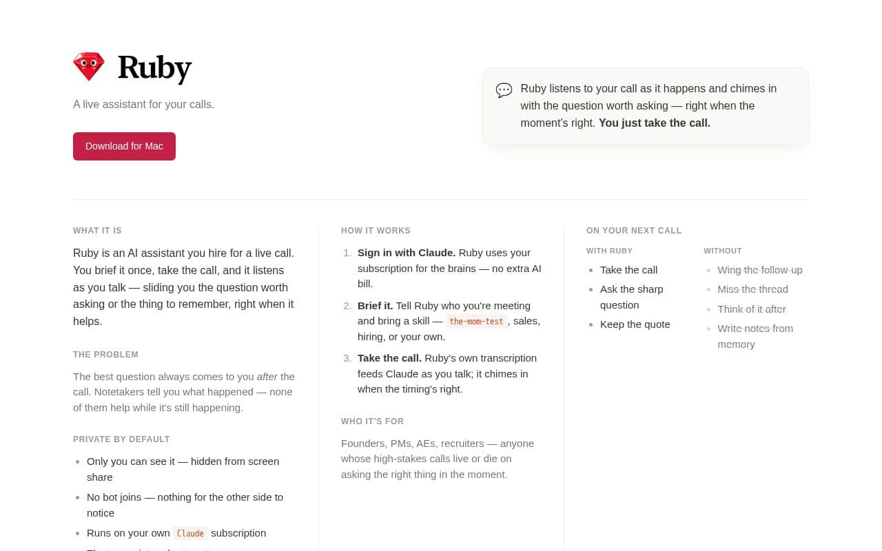 Ruby screenshot