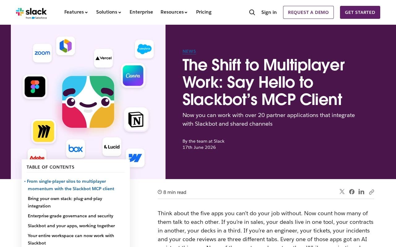 Slackbot’s MCP Client screenshot