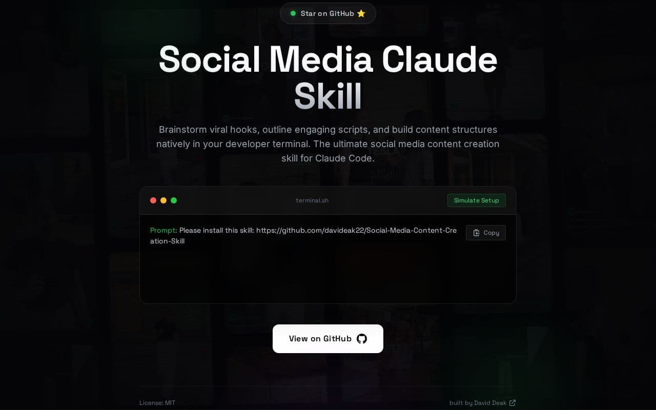 Social Media Claude Skill screenshot