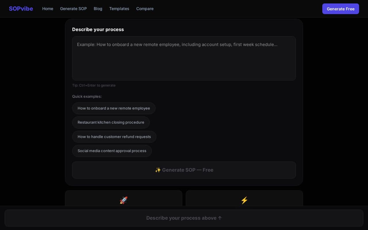 SOPvibe screenshot