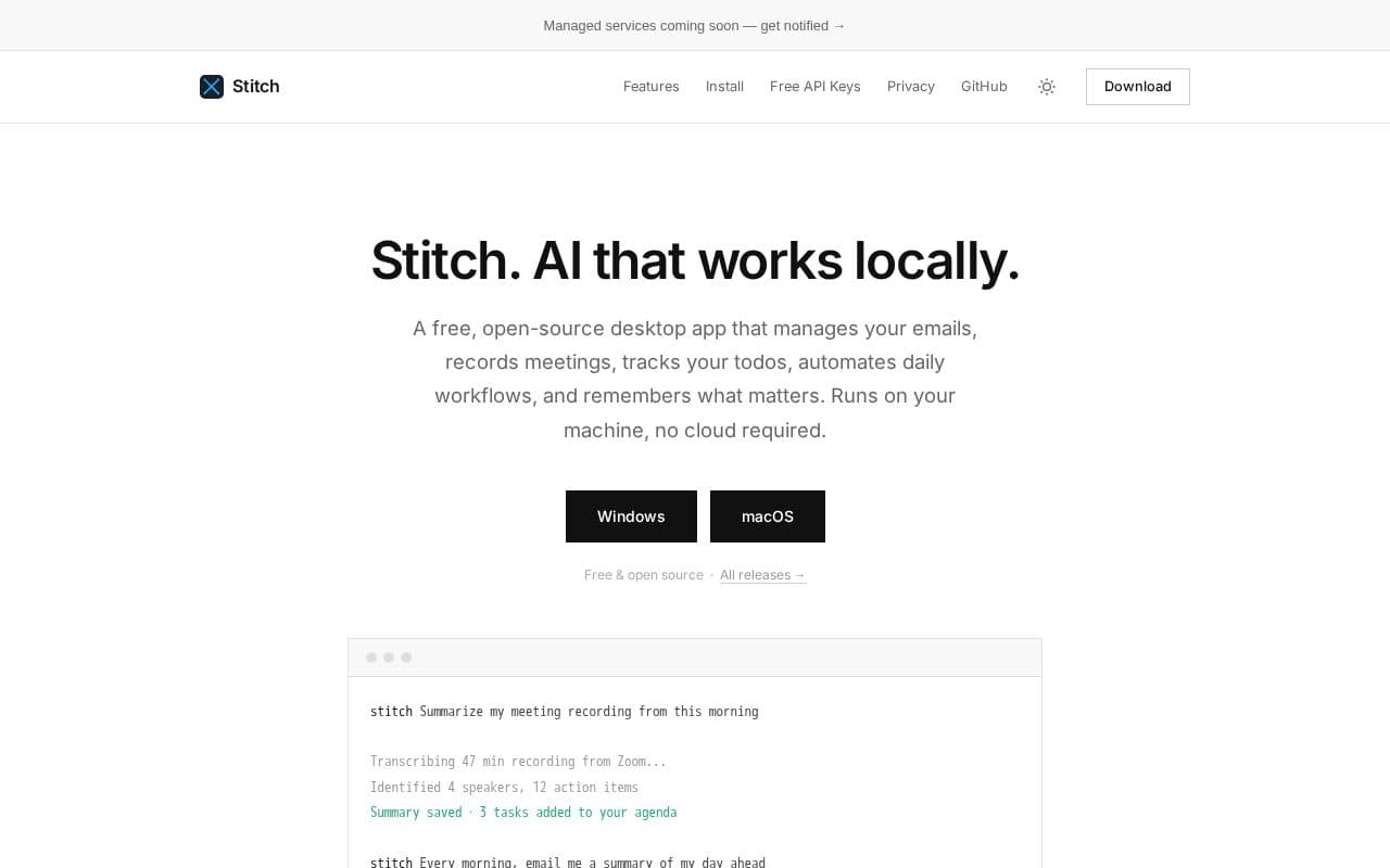 Stitch screenshot