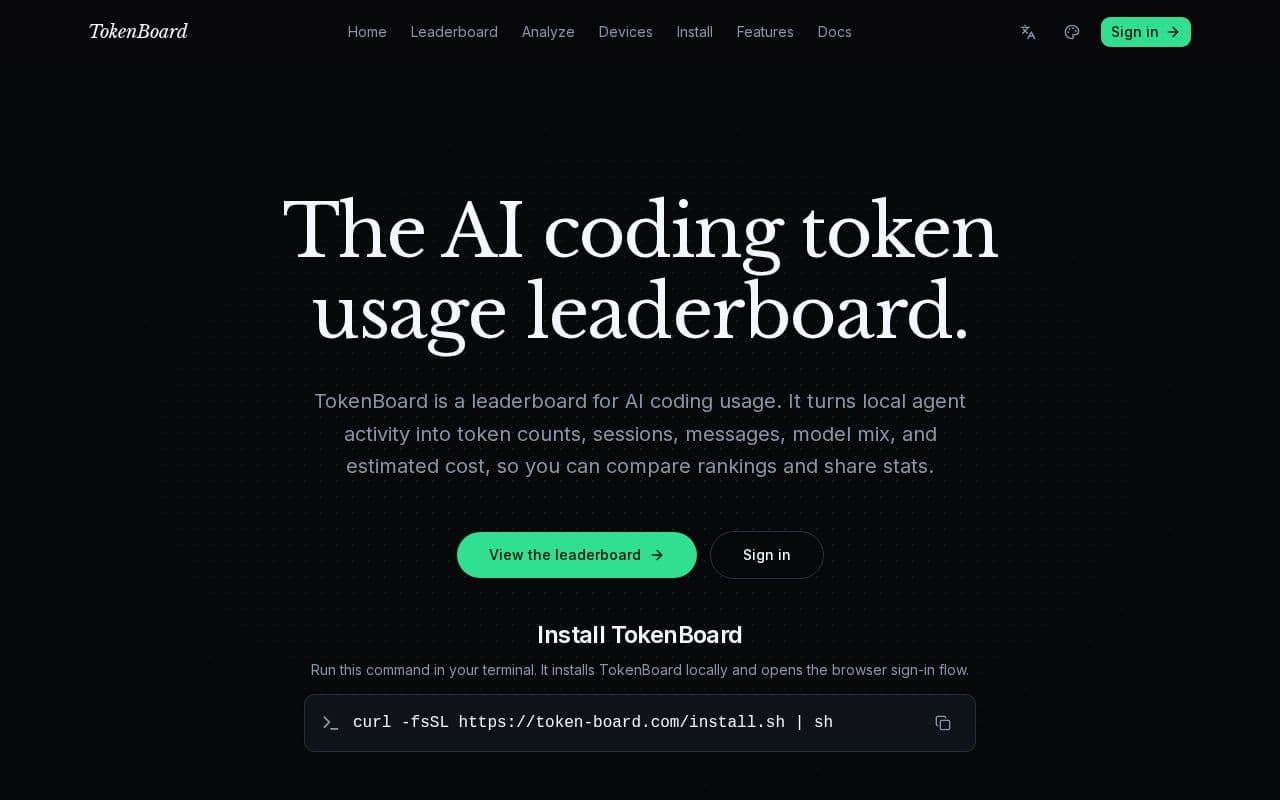 TokenBoard screenshot